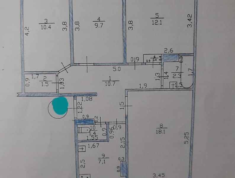 Продаю 4 комнатную квартиру мкр. Аламедин 1, этаж 2/5, не угловая, 82м2, серия 105, в отличном состоянии, цена: 120000$