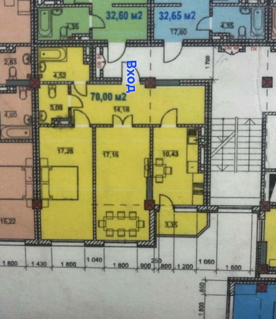 Продаю полноценную 2 комн. квартиру, мкр. Аламедин 1/Салиева-Ауэзова, 70м2, дом сдан ПСО, Техпаспорт есть! этаж 5/10, цена: 72000$