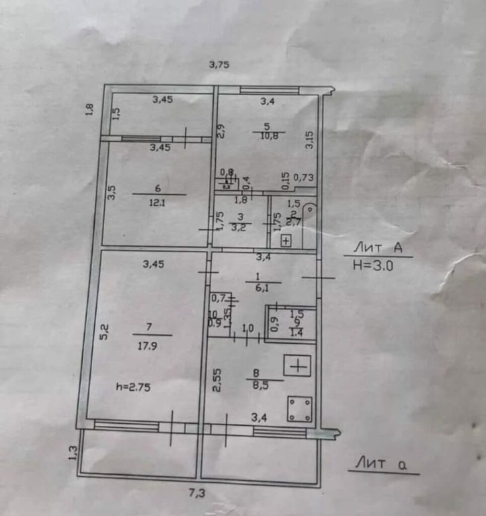 Продаю 3 комн. кварт. Мкр. Аламедин 1, серия 106 улучшенная! 80м2, 3 лоджии, этаж7/9, не угловая, цена: 106000$