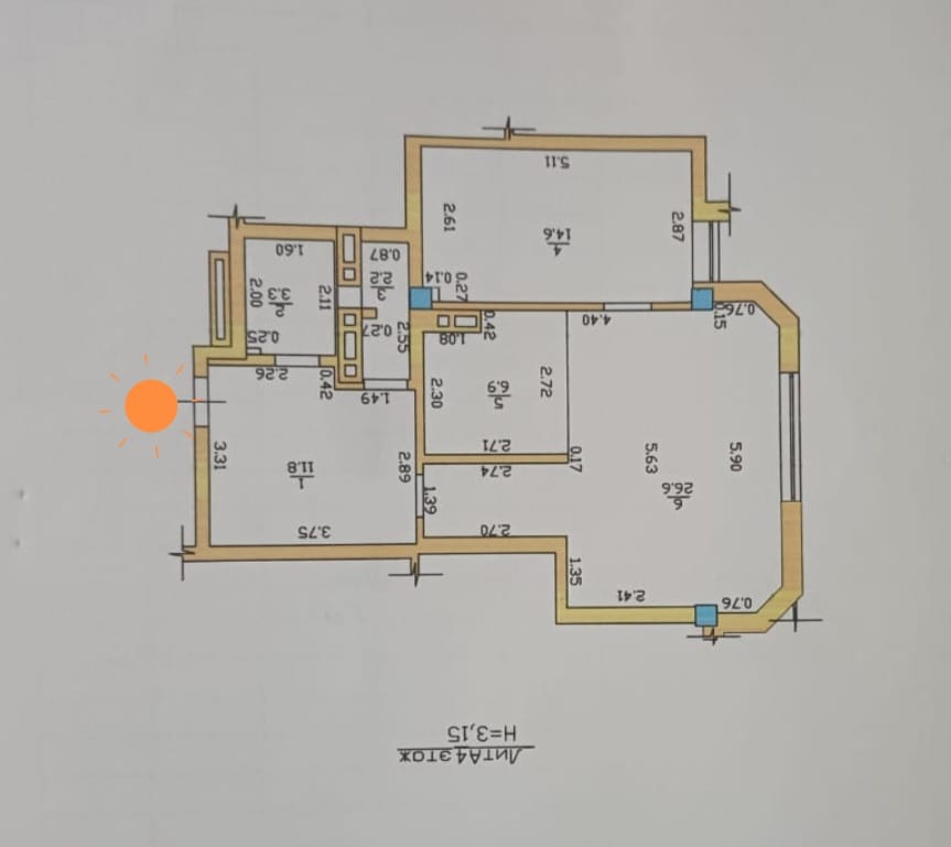 Продаю 2 комн. квартиру, Чуй/Ауэзова, мкр. Учкун, этаж 4/9, свежий ремонт, 65м2, цена: 95000$